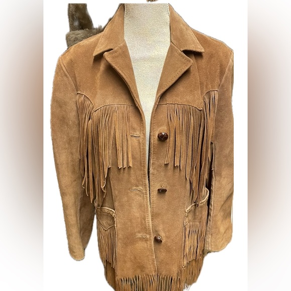 PIONEER Jackets & Blazers - Vintage 1970s Western Fringe Suede Jacket Women's Sz 12 Ms.Pioneer PIONEER WEAR